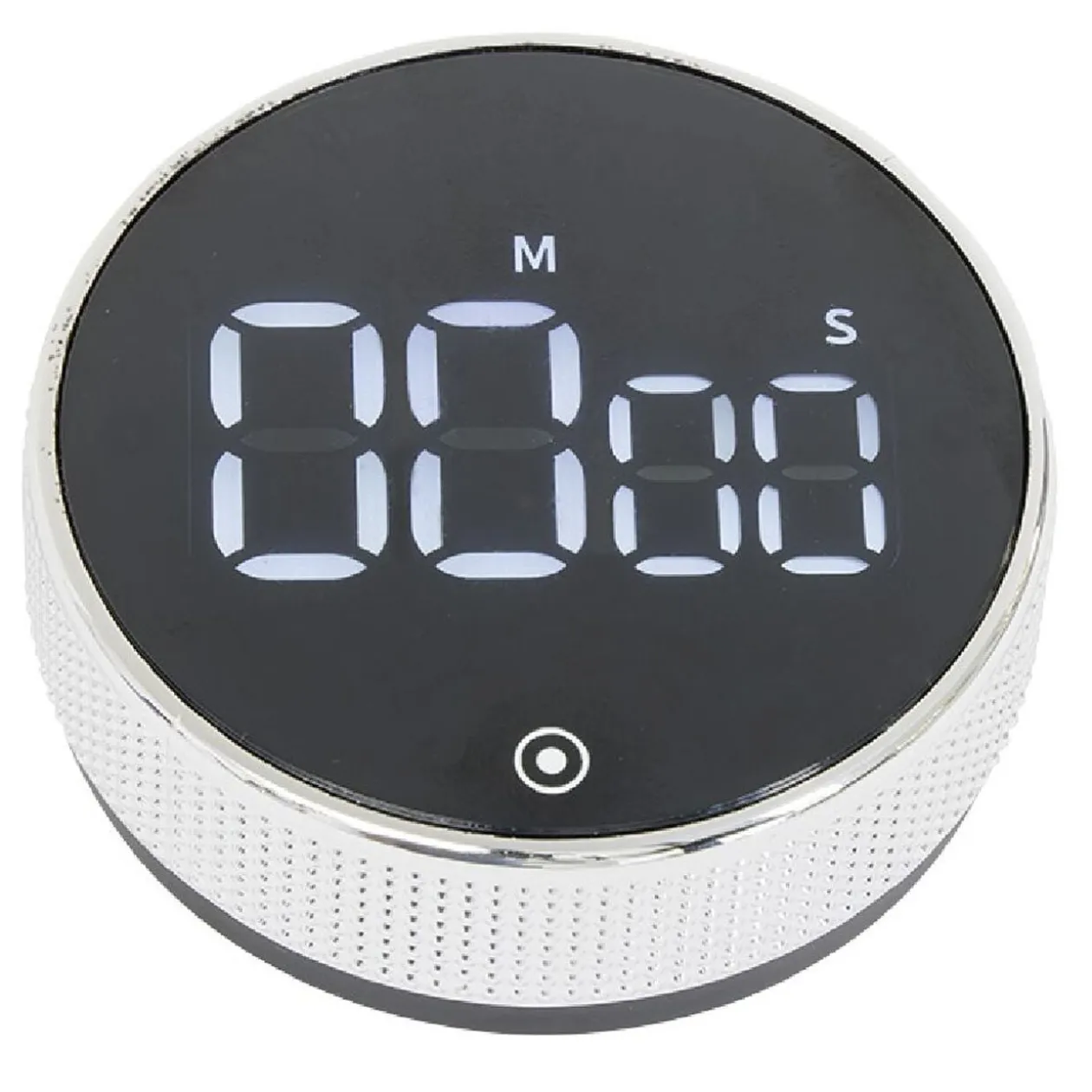 Minuteur numérique magnétique noir Ø7,8x2,7cm