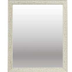 Miroir bord bois et verre modèle Eugénie blanc 40x50cm < Gifi Hot