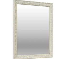 Miroir bord bois et verre modèle Eugénie blanc 40x50cm < Gifi Hot