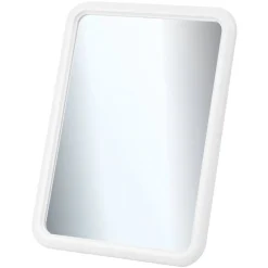 Miroir carré bord blanc 13,5x18,5cm