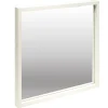 Miroir carré bord bois blanc 39,5x39,5cm