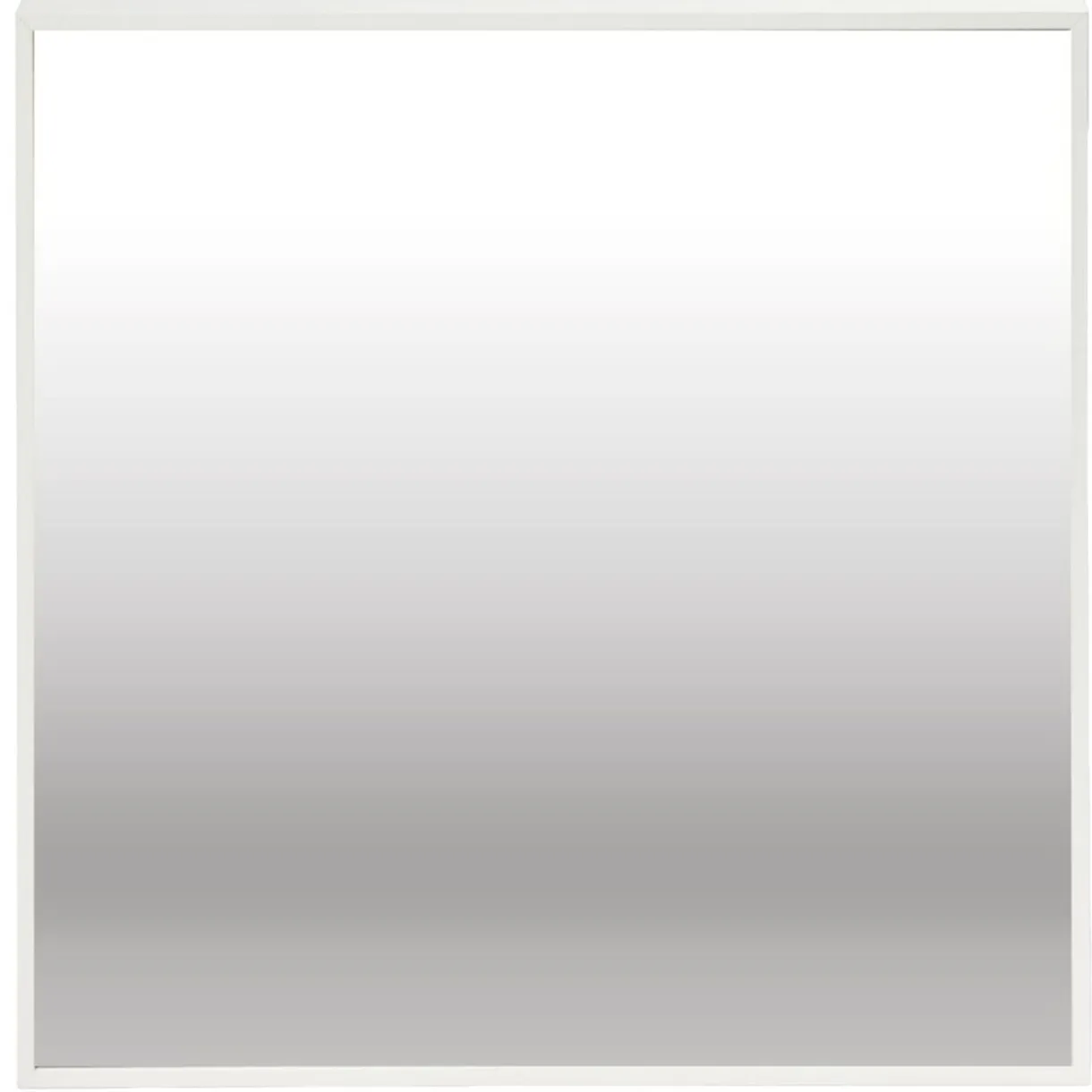 Miroir carré bord fin bois et verre blanc 30x30cm < Gifi Online