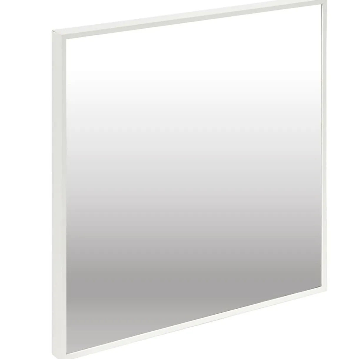 Miroir carré bord fin bois et verre blanc 30x30cm < Gifi Online