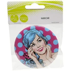 Miroir de poche bleu