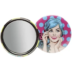 Miroir de poche bleu