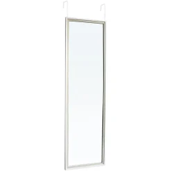 Miroir de porte bois contour blanc H119cm