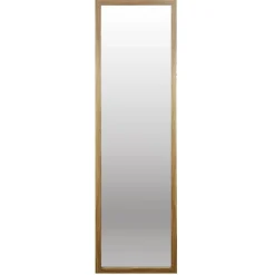 Miroir de porte rectangulaire cadre bois marron 34xH119cm