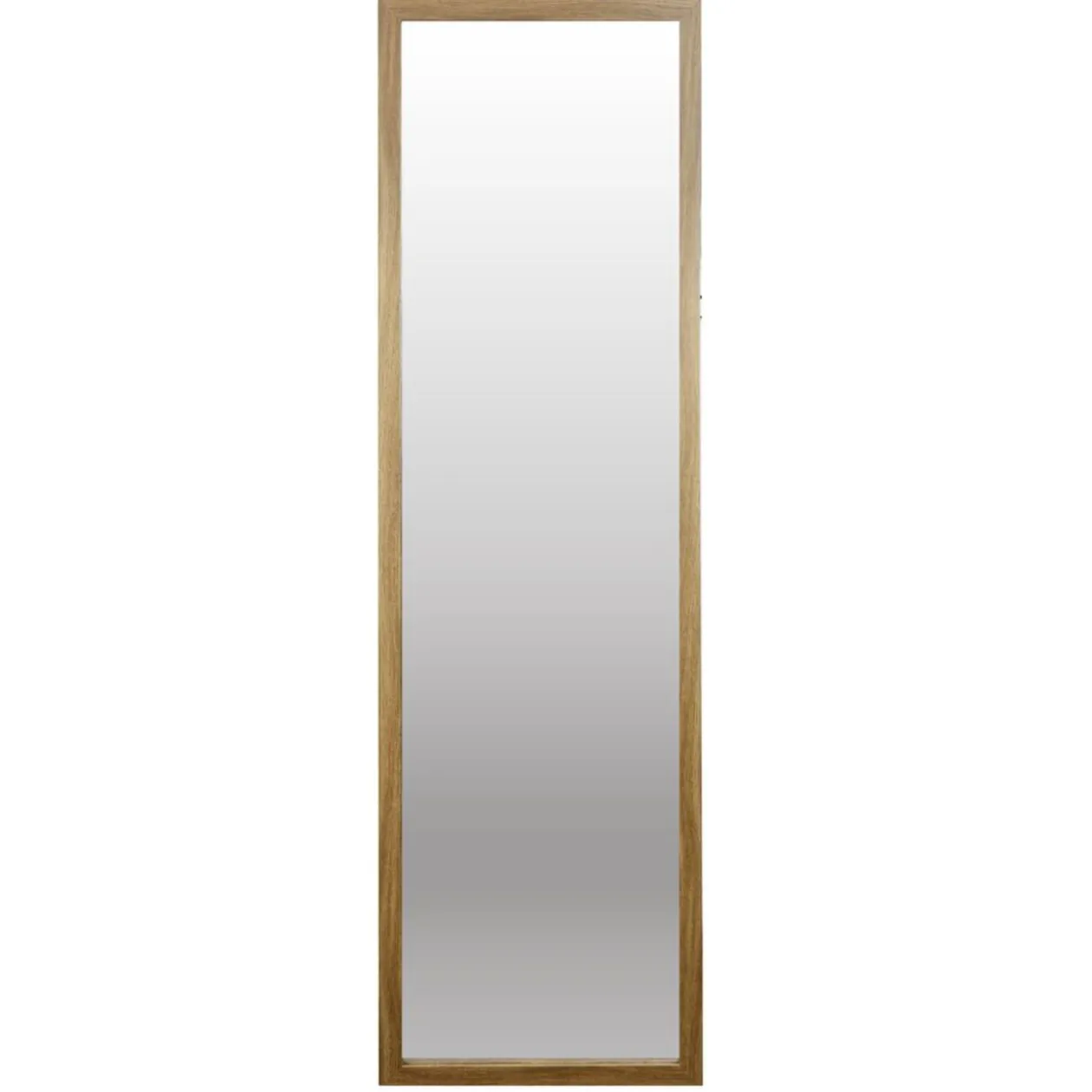Miroir de porte rectangulaire cadre bois marron 34xH119cm