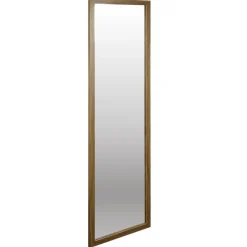 Miroir de porte rectangulaire cadre bois marron 34xH119cm