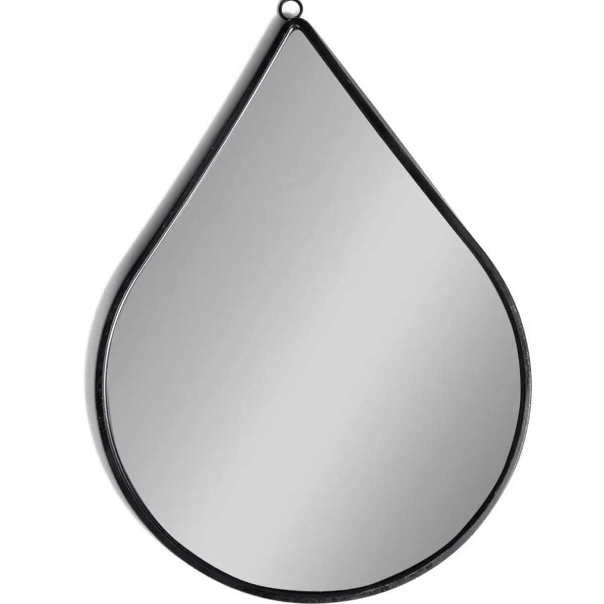 Miroir forme goutte métal noir 28,5x39,5cm < Gifi New