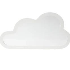 Miroir forme nuage bord bois blanc 45xH24cm