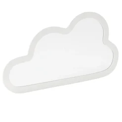 Miroir forme nuage bord bois blanc 45xH24cm