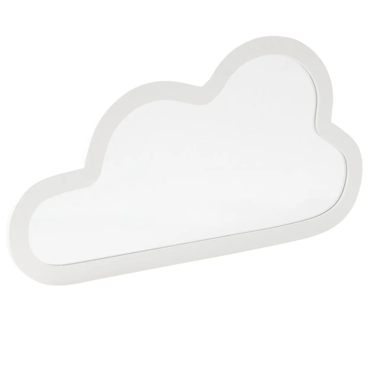 Miroir forme nuage bord bois blanc 45xH24cm