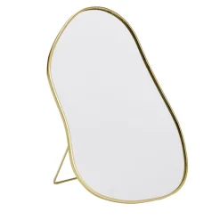 Miroir forme organique contour doré 15x20cm < Gifi Outlet