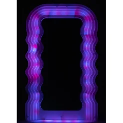 Miroir LED 4 couleurs bords ondulés avec télécommande < Gifi Best