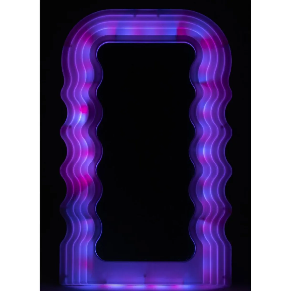 Miroir LED 4 couleurs bords ondulés avec télécommande < Gifi Best