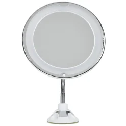 Miroir LED grossissant flexible et pivotant fixation ventouse