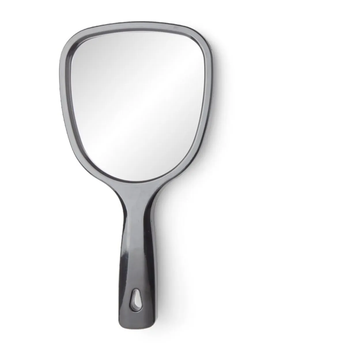 Miroir à main double face grossissant plastique noir