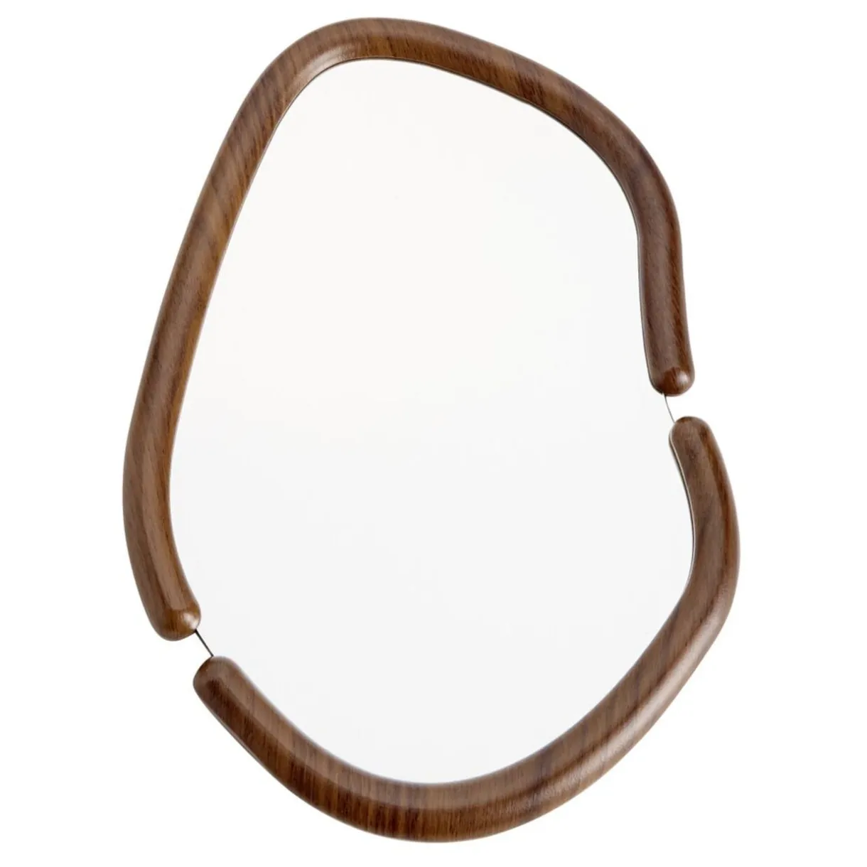 Miroir organique mural contour bois 30x40cm < Gifi Discount