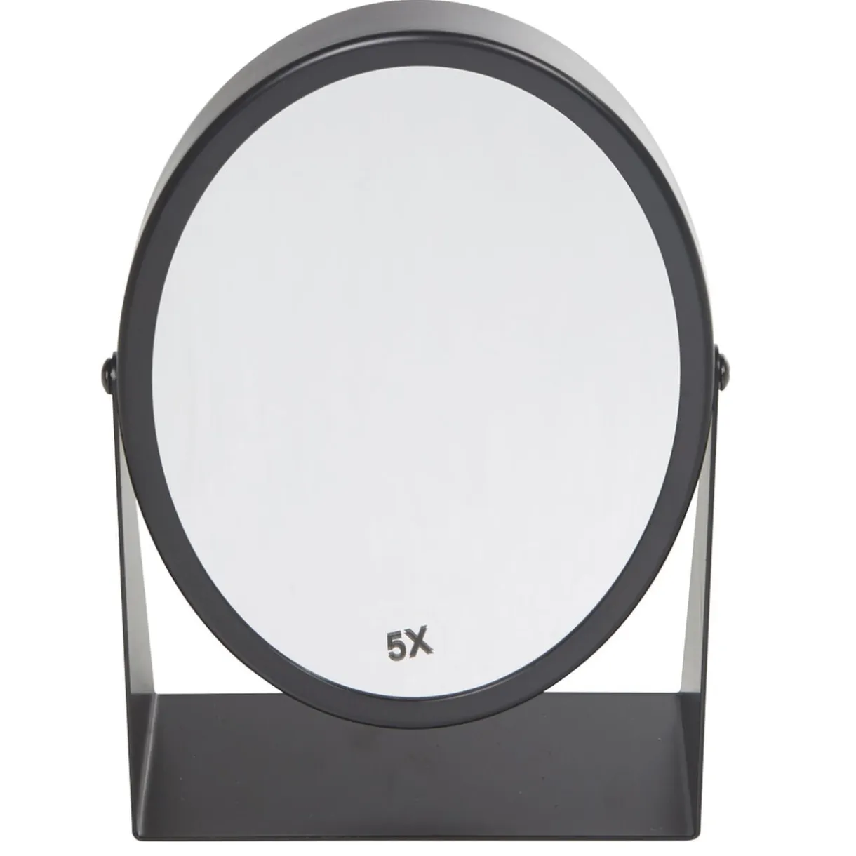 Miroir ovale à poser métal noir < Gifi