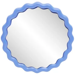 Miroir rond bord ondulé plastique coloré Ø25cm (4 modèles) < Gifi Best
