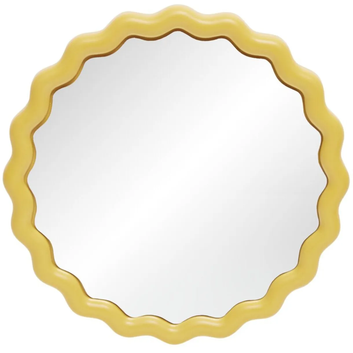 Miroir rond bord ondulé plastique coloré Ø25cm (4 modèles) < Gifi Best