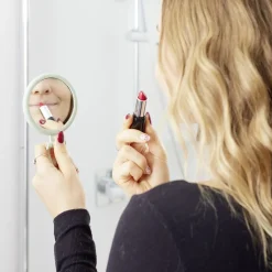 Miroir rond pliable 2 faces normal et grossissant