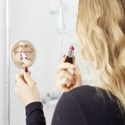 Miroir rond pliable 2 faces normal et grossissant