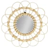 Miroir soleil rosace rond rotin et osier Ø30cm < Gifi Sale