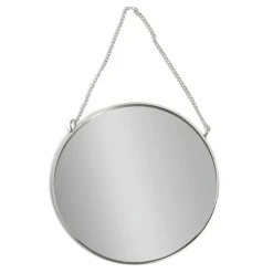 Miroir à suspendre rond avec contour métal (3 modèles)