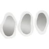 Miroir x3 forme organique bord ciment blanc 21x29cm < Gifi Online