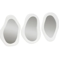 Miroir x3 forme organique bord ciment blanc 21x29cm < Gifi Online