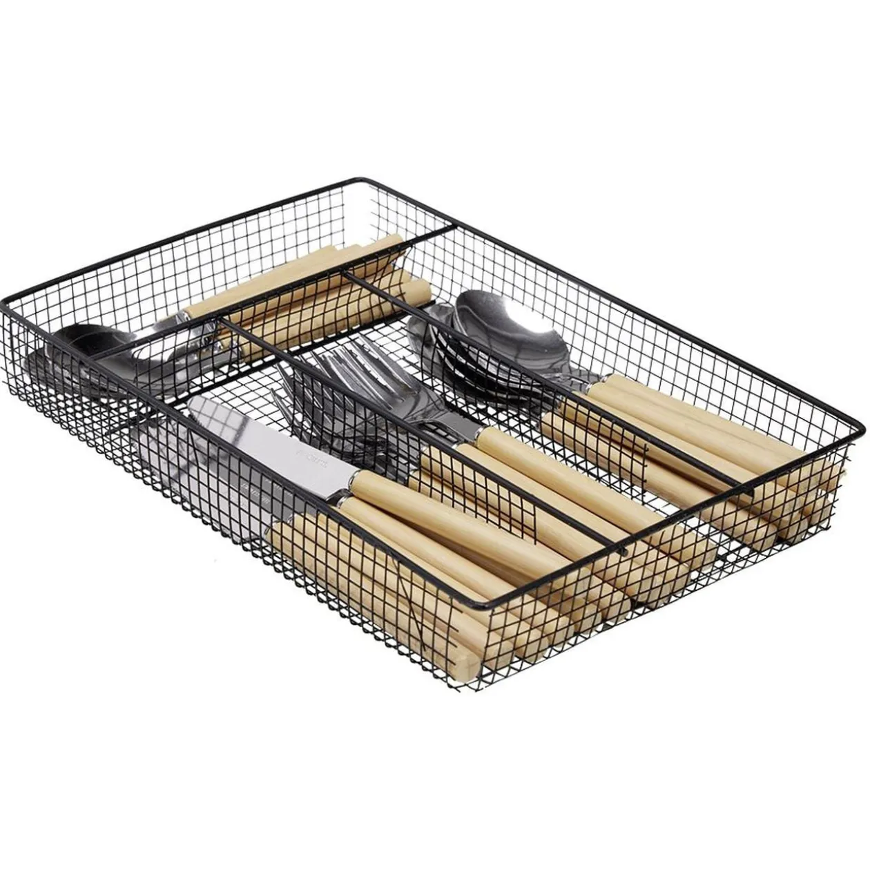Ménagère 24 couverts inox manche plastique beige