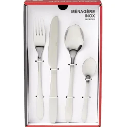 Ménagère inox basique 24 pièces