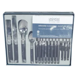 Ménagère Laguiole 16 couverts manche profilé noir