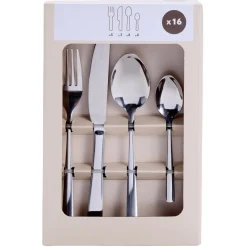 Ménagère 16 pièces acier inoxydable < Gifi Clearance