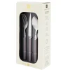 Ménagère 16 pièces acier inoxydable manche texturé rosé < Gifi Discount