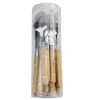 Ménagère 16 pièces inox manche plastique jaune doré < Gifi Sale