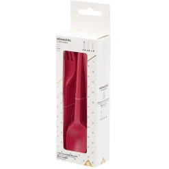 Ménagère réutilisable rouge 18 couverts à base d'amidon de maïs < Gifi Hot