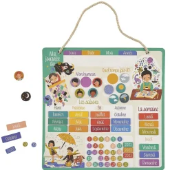 Mon calendrier éducatif magnétique 68 pièces