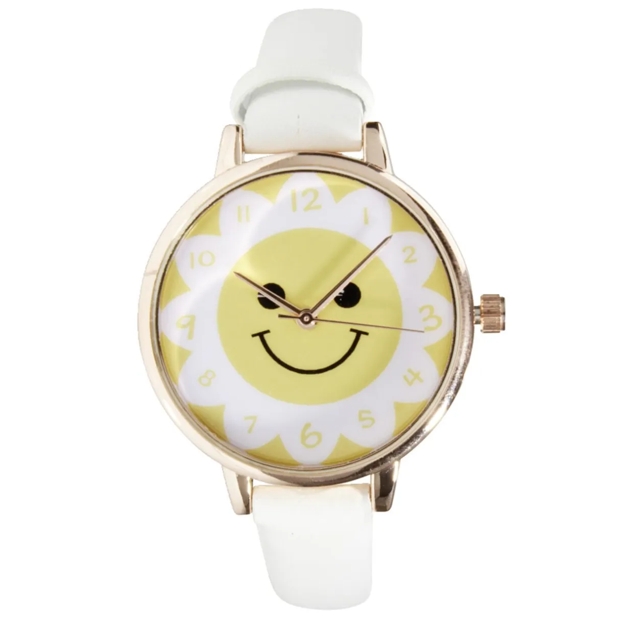 Montre enfant unisexe cadran rond motif soleil bracelet simili Ø3,5xL23cm (2 modèles) < Gifi Clearance