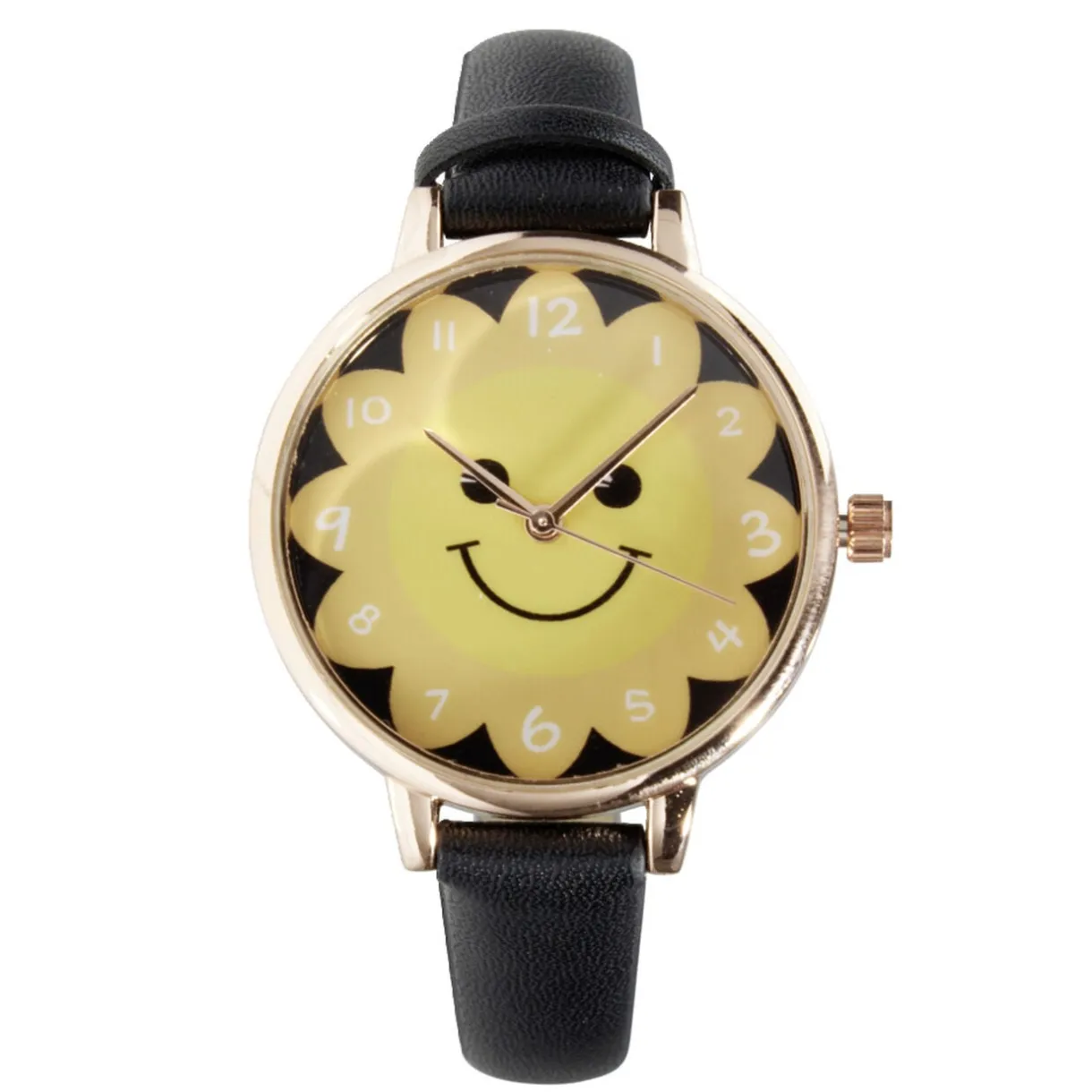 Montre enfant unisexe cadran rond motif soleil bracelet simili Ø3,5xL23cm (2 modèles) < Gifi Clearance