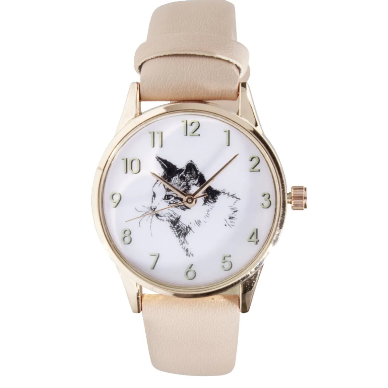 Montre enfant unisexe en acier et bracelet simili Ø3,5xL23cm (2 modèles)