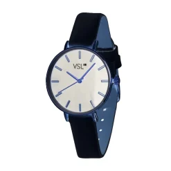 Montre femme bracelet bleu métallisé