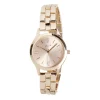 Montre femme bracelet maille inox rose gold < Gifi New