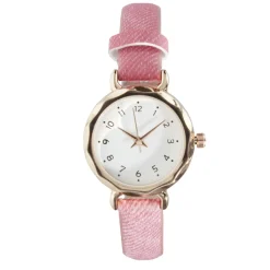Montre femme cadran rond acier doré Ø2,6xH20,5cm (2 modèles noir ou rose) < Gifi Sale