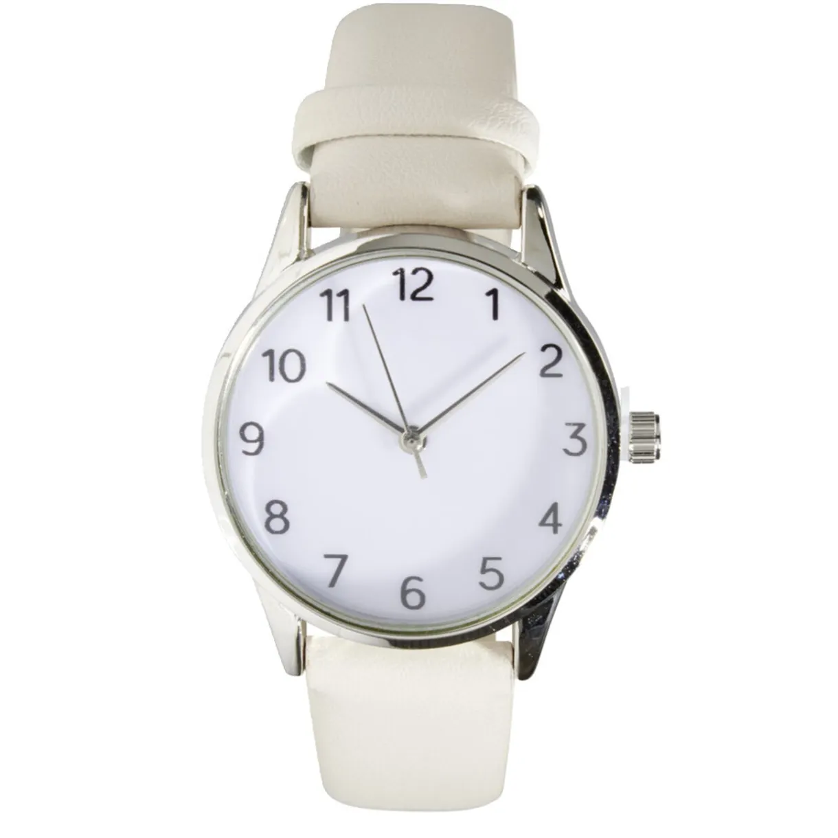 Montre femme cadran rond acier argenté bracelet simili Ø3,5xH23cm (4 modèles) < Gifi Sale