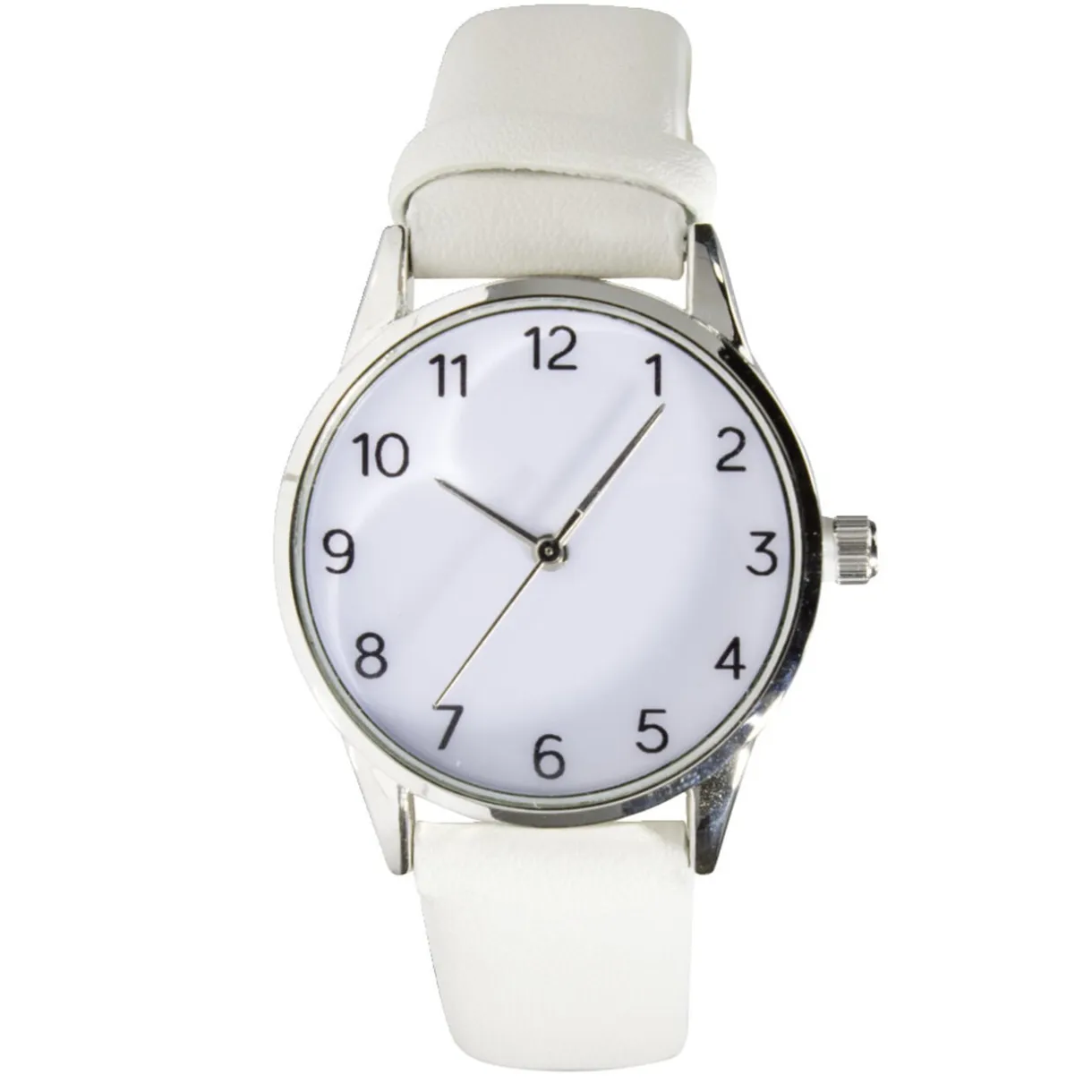 Montre femme cadran rond acier argenté bracelet simili Ø3,5xH23cm (4 modèles) < Gifi Sale