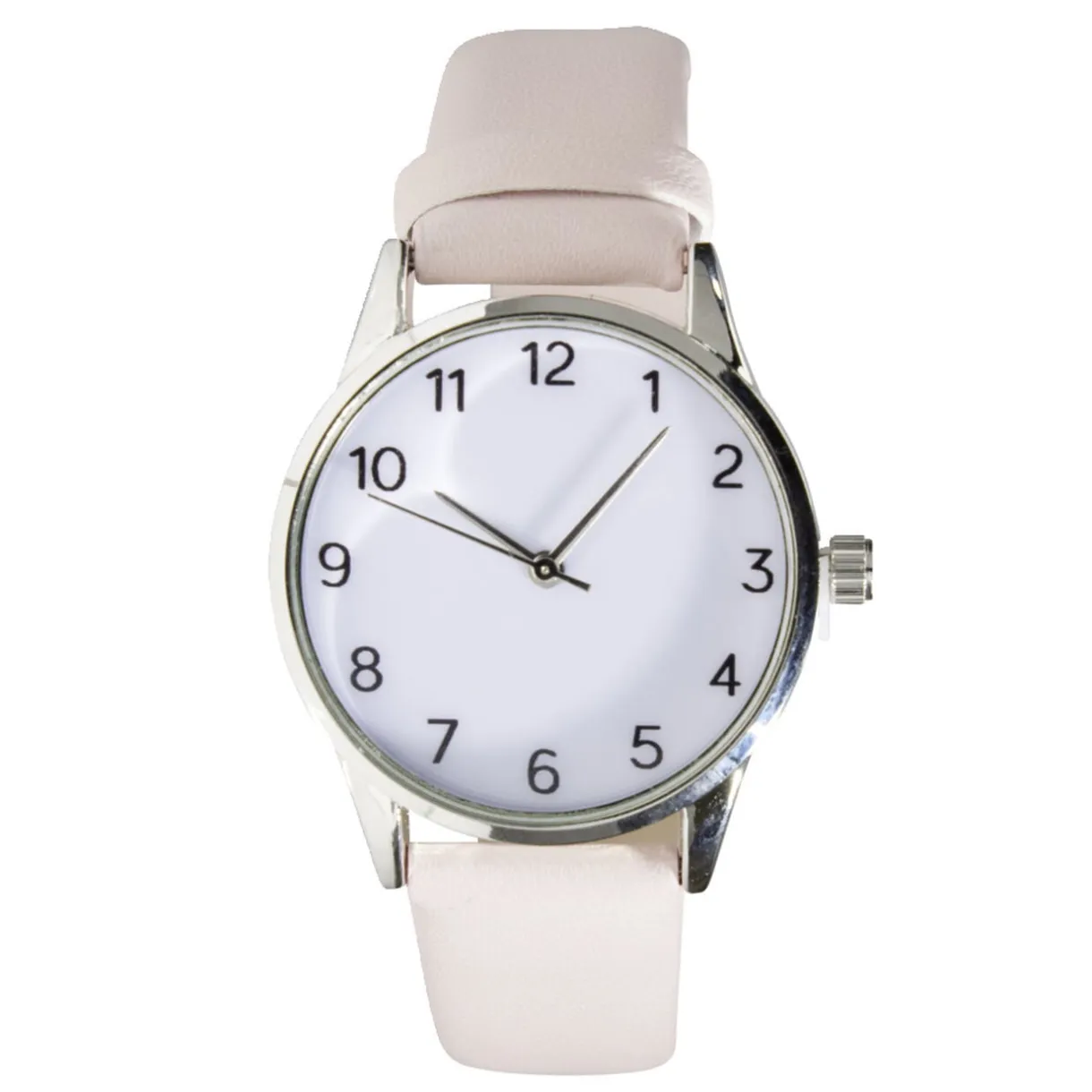 Montre femme cadran rond acier argenté bracelet simili Ø3,5xH23cm (4 modèles) < Gifi Sale
