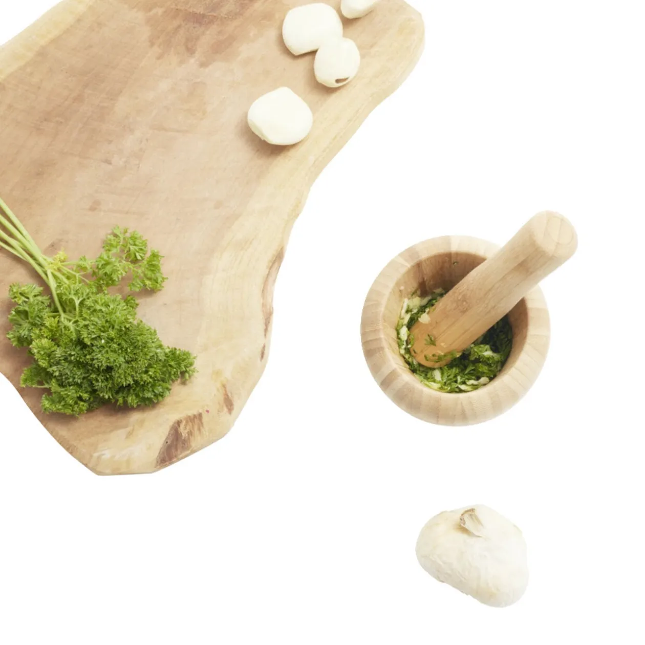 Mortier en bambou H14,5cm